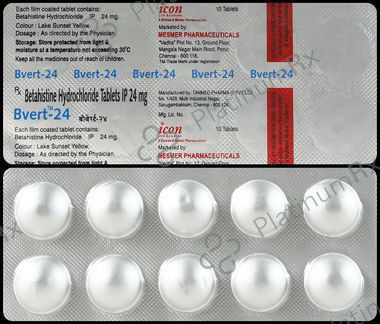 Bvert 24mg Tablet 10s