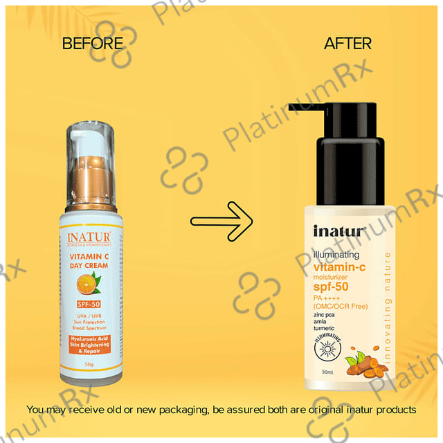 Inatur Vitamin C Moisturizer SPF 50 Cream 500gm