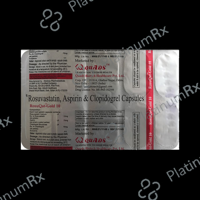 Rosuqat Gold 10/75/75mg Capsule 10s