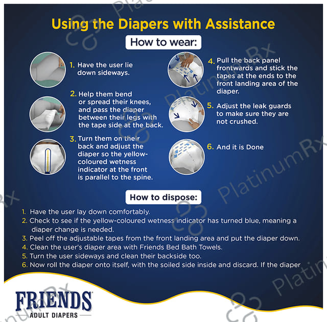 Friends Economy Adult Unisex Diaper Large 10s