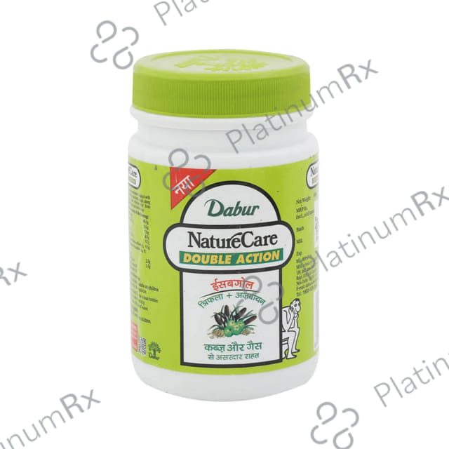 Dabur Nature Care Isabgol (Double Action) Powder - Relieves Constipation, Gas & Acidity