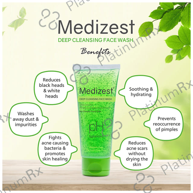 Medizest Deep Cleansing Face Wash (100ml Each) 1 Tube