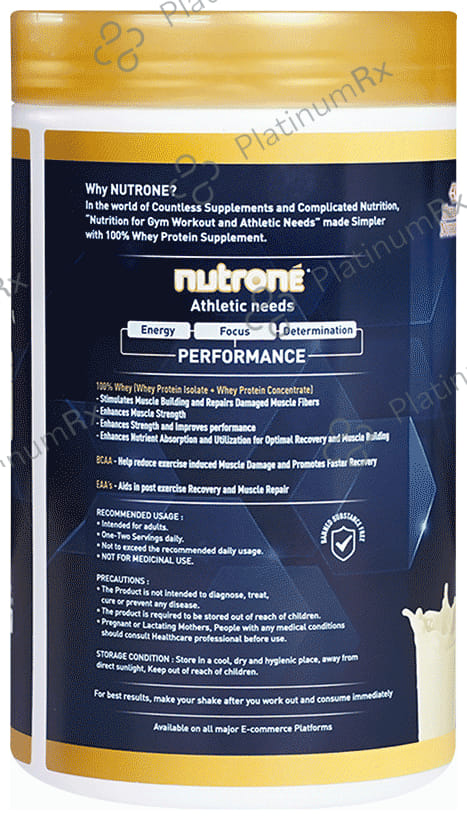 Nutrone 100% Whey Protein Powder Banana Vanilla with Shaker Free