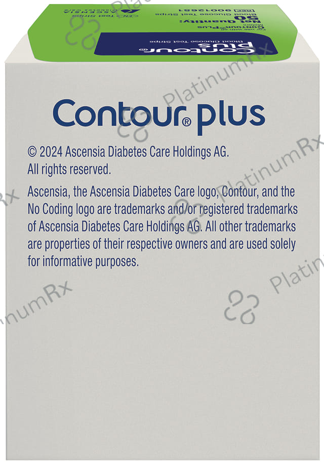 Contour Plus Blood Glucose Test Strip (Only Strips) 50s