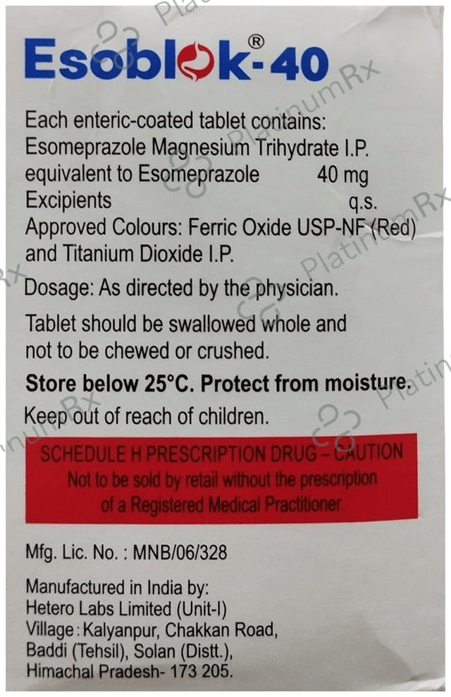 Esoblok 40mg Tablet