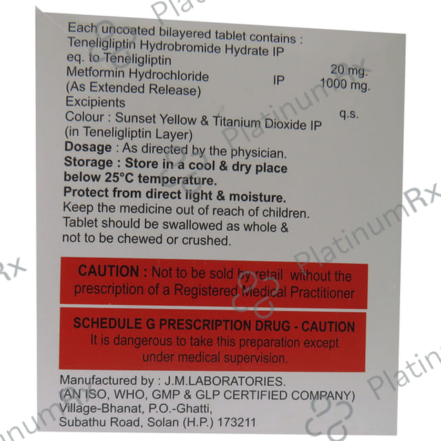 Tenameh 20/1000mg Tablet ER