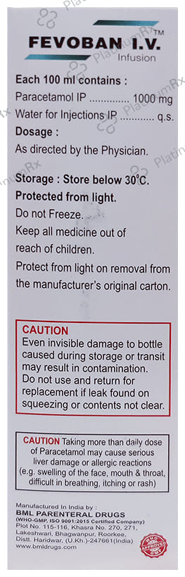 Fevoban I.V. Infusion
