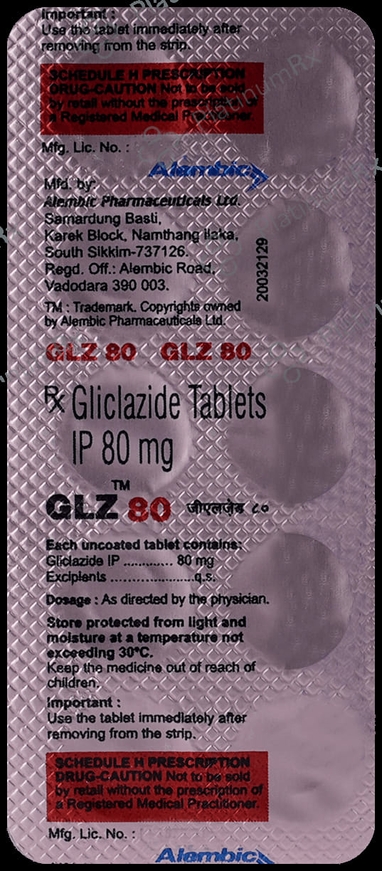 Glz 80mg Tablet 10s