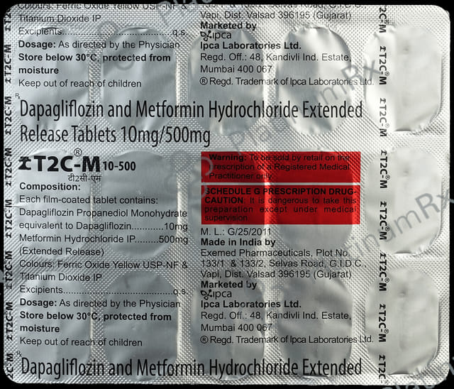 T2C M 10/500mg Tablet ER 15s