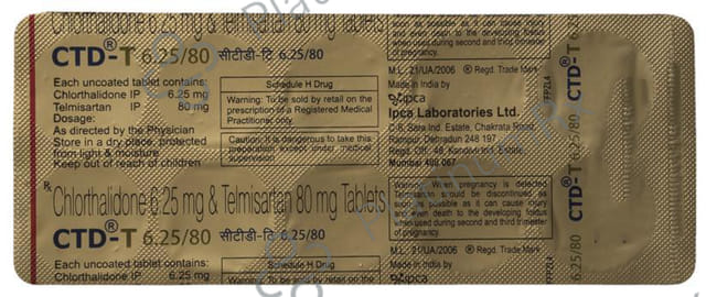 CTD T 6.25/80mg Tablet 10s