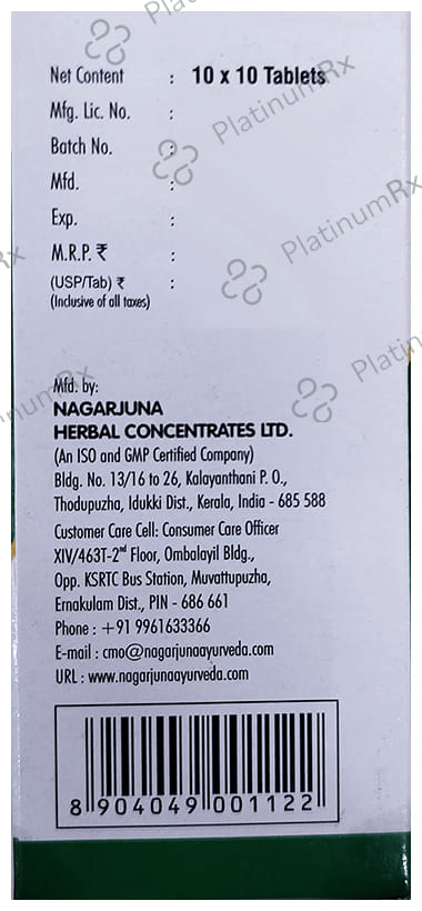 Nagarjuna Dashamoola Katuthrayam Kashaayam Tablet