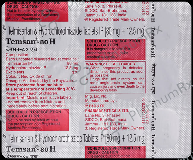 Temsan 80 H 12.5/80mg Tablet 15s
