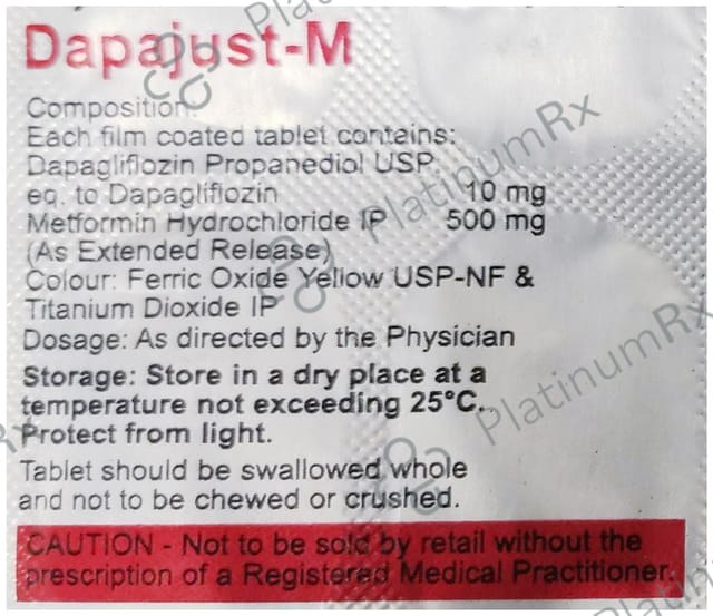 Dapajust M 10/500mg Tablet ER 10s