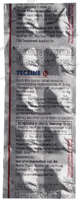 Teczine M 5/10mg Tablet 10s