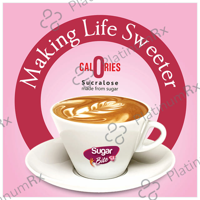 Sugar Bite SL 0 Calories Sucralose Made from Sugar Pellets 100 pellets
