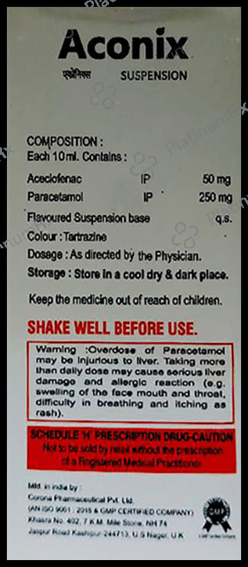 Aconix 50/250mg Oral Suspension 60ml