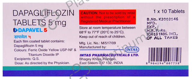 Dapavel 5mg Tablet 10s