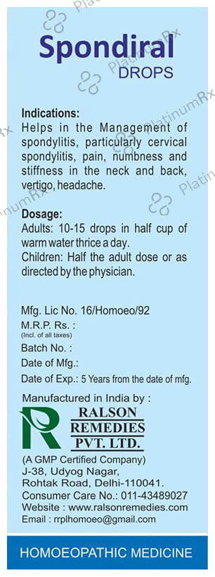 Ralson Remedies Spondiral Drops