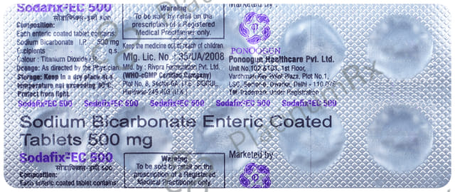 Sodafix EC 500mg Tablet 10s