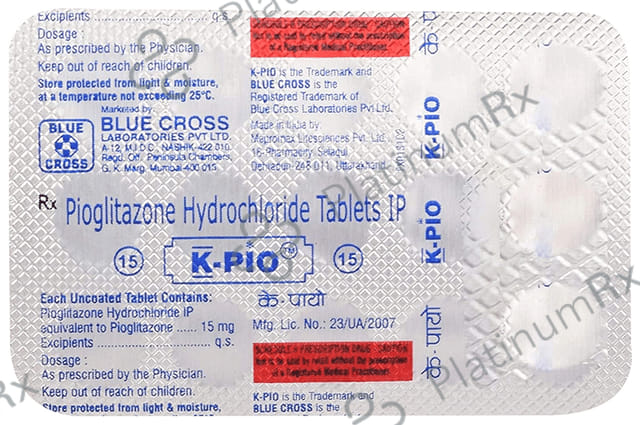 K Pio 15mg Tablet 15s