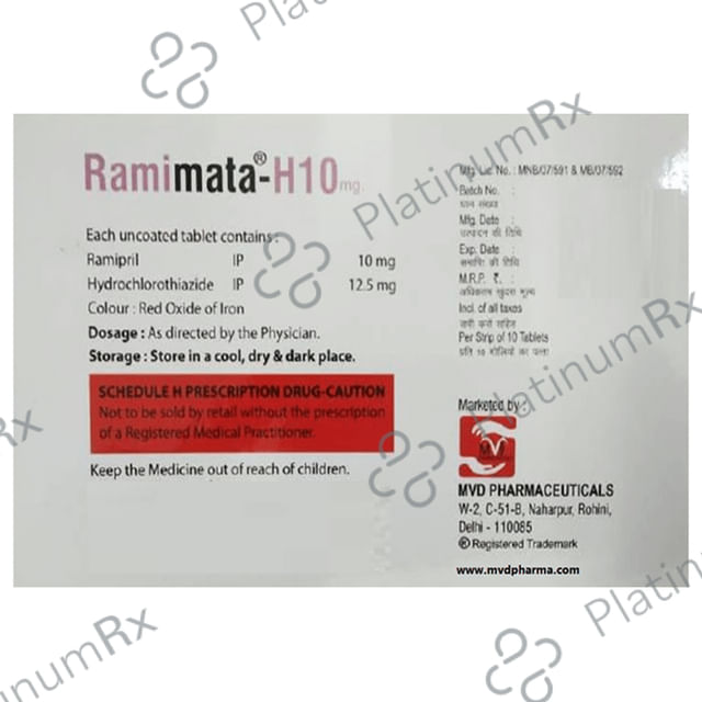 Ramimata H 10mg/12.5mg Tablet