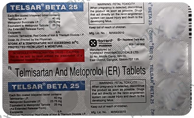 Telsar Beta 25/40mg Tablet ER 15s