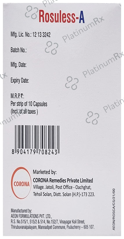 Rosuless A 10/75mg Capsule 10s