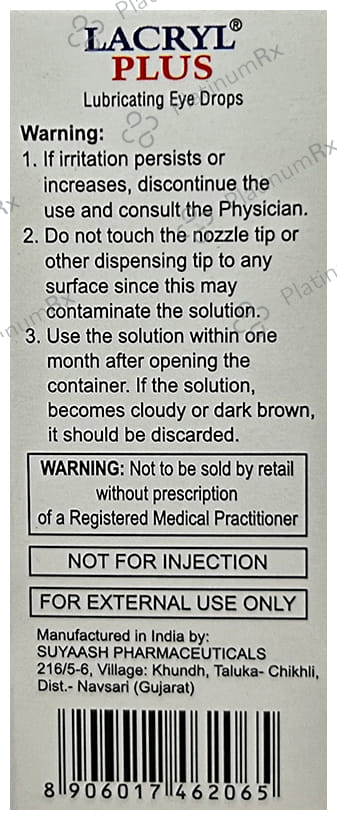 Lacryl Plus 20mg Eye Drop 10ml