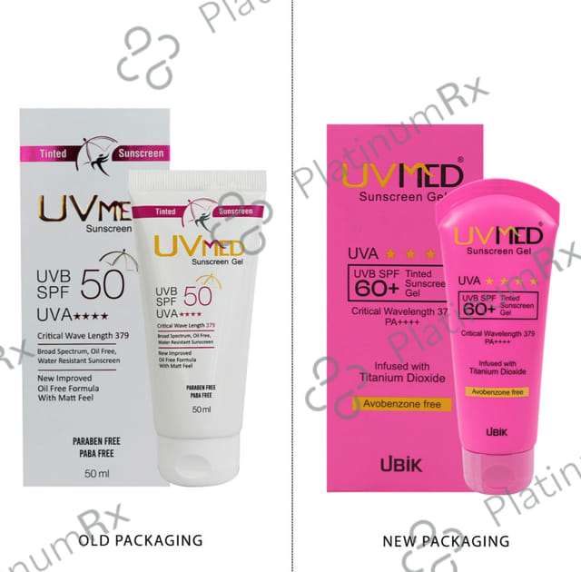 Uvmed Tinted Sunscreen SPF 50 Gel 50ml
