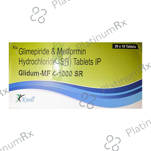 Glidum MF 4/1000mg Tablet SR 10s