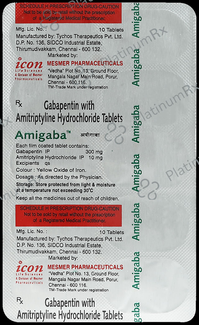 Amigaba 300/10mg Tablet 10s
