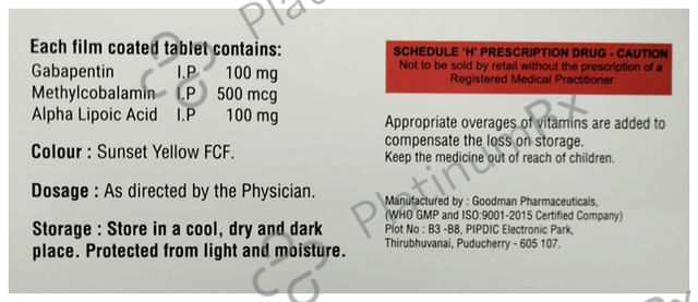 Cytogaba Plus 100 Tablet