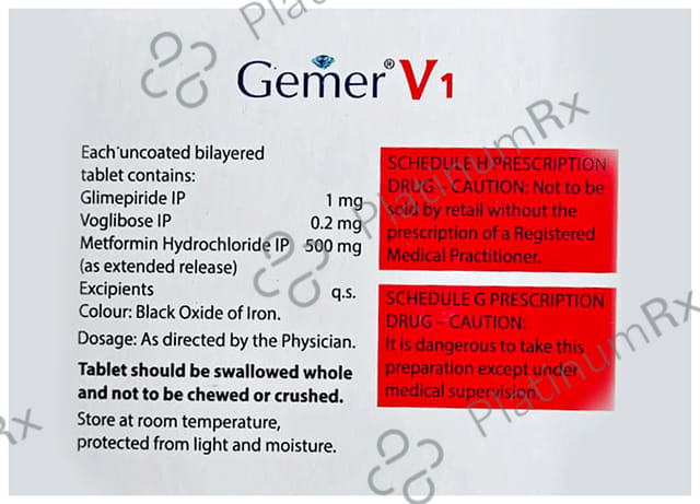 Gemer V 1/500/0.2mg Tablet ER 15s