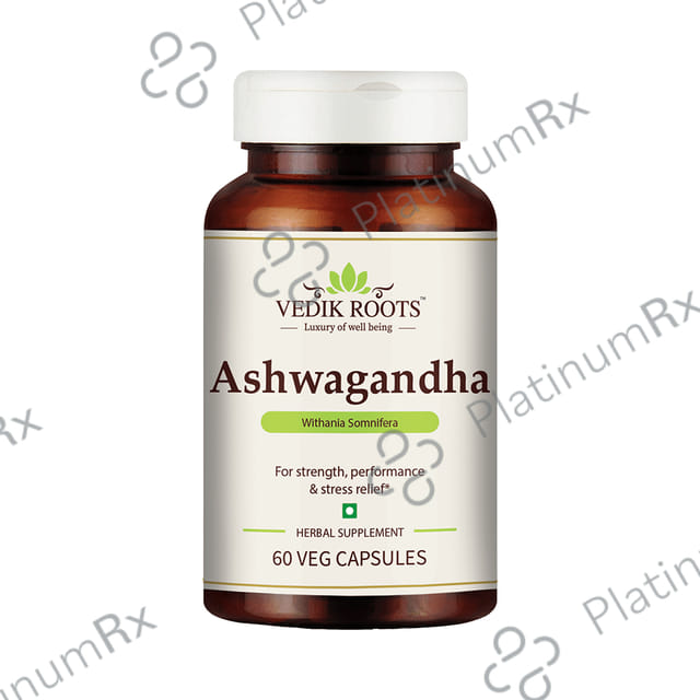 Vedikroots Ashwagandha Veg Capsule (60 Each) 1 Bottle