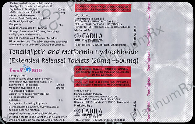Tenali M 500/20mg Tablet ER 10s