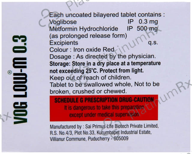 Voglow M 500/0.3mg Tablet 10s