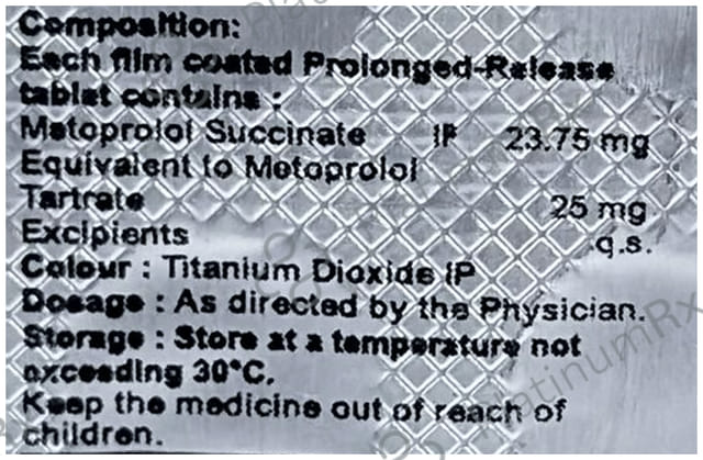 Metol 25mg Tablet XL 10s
