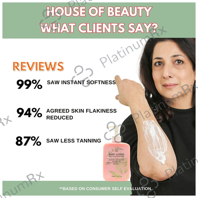 House of Beauty with Sun Protection SPF 25++ Body Lotion 400ml