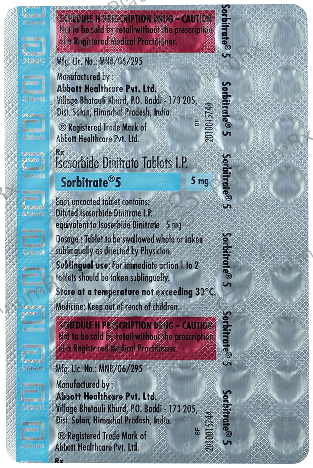 Sorbitrate 5mg Tablet 50s