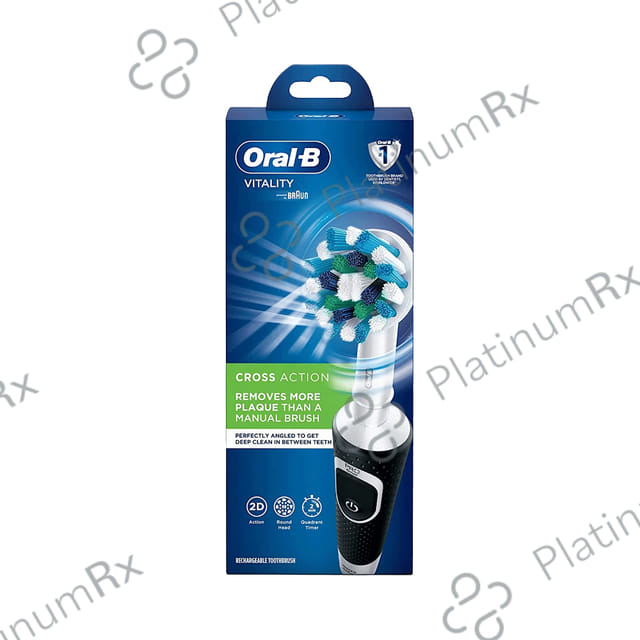 Oral-B Vitality 100 Braun Cross Action Electric Rechargeable Toothbrush Black