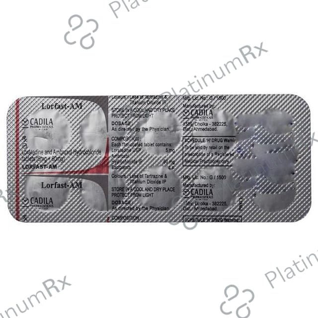Lorfast AM 60/5mg Tablet 10s