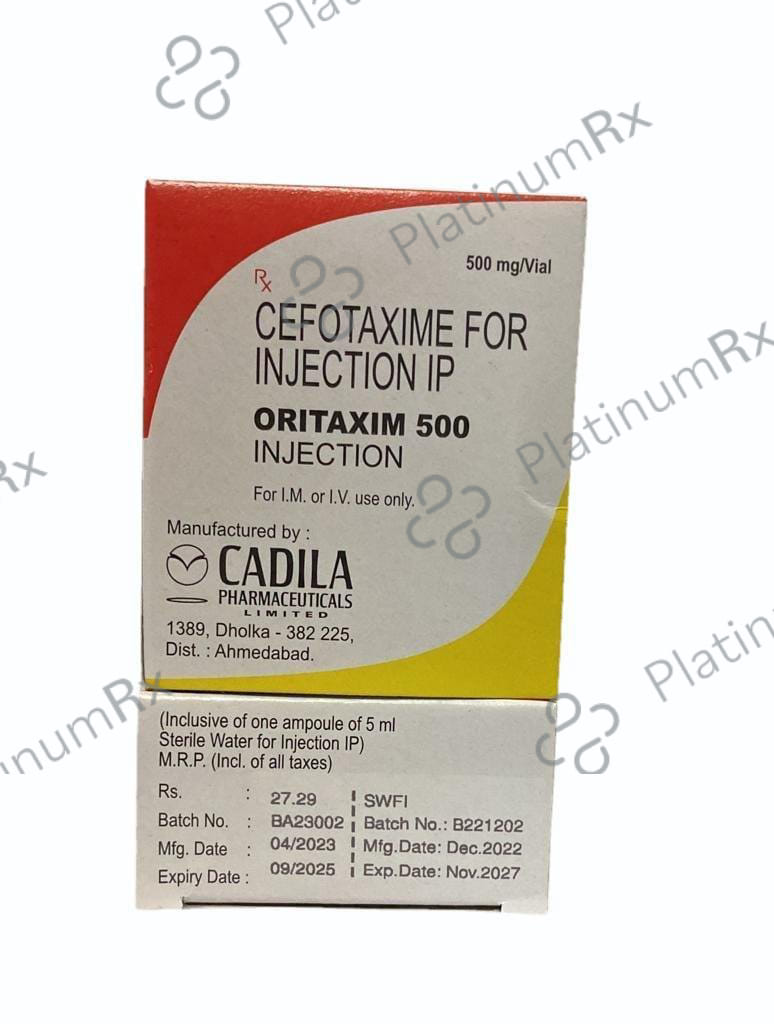 Oritaxim 500mg Injection 1s