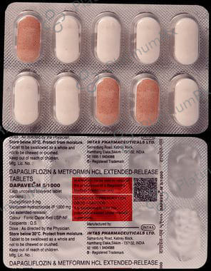 Dapavel M 5/1000mg Tablet ER 10s