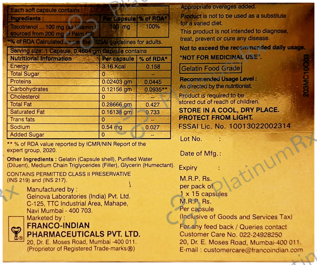 Natvie Gold 40mg Capsule 15s