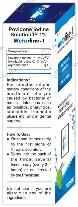 Wetadine 1 Mouth Spray Mint