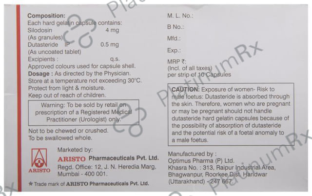 Prostagard D 4/0.5mg Capsule 10s