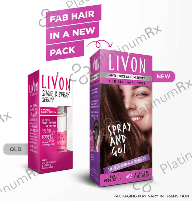 Livon Anti-Frizz Serum Spray for All Hair Types 100 Serum