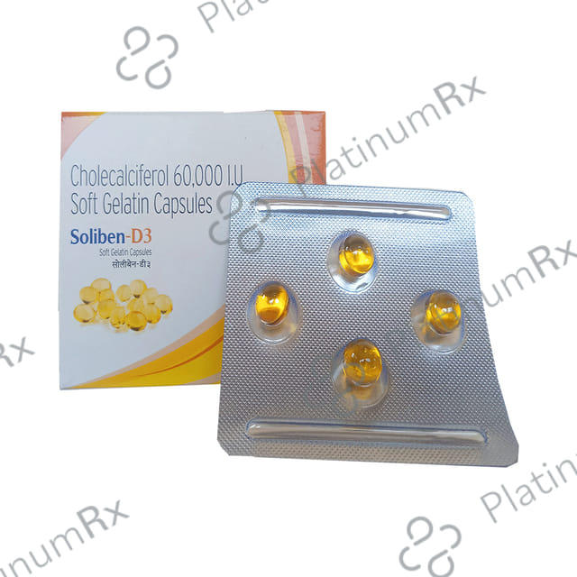 H & A Pharma Soliben D3 60000IU Capsule 4s