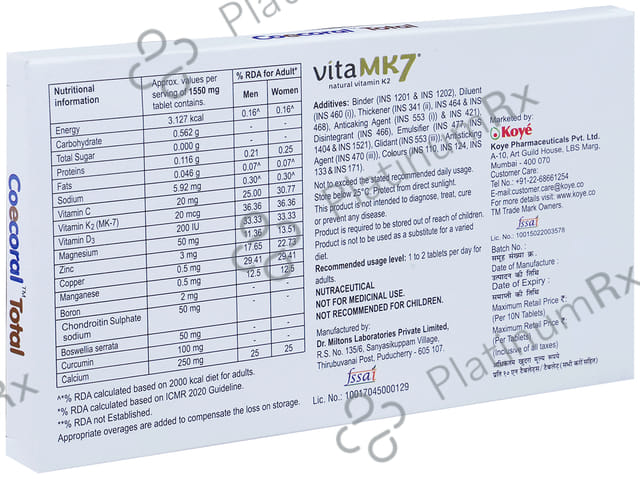 Coecoral Total Tablet 10s