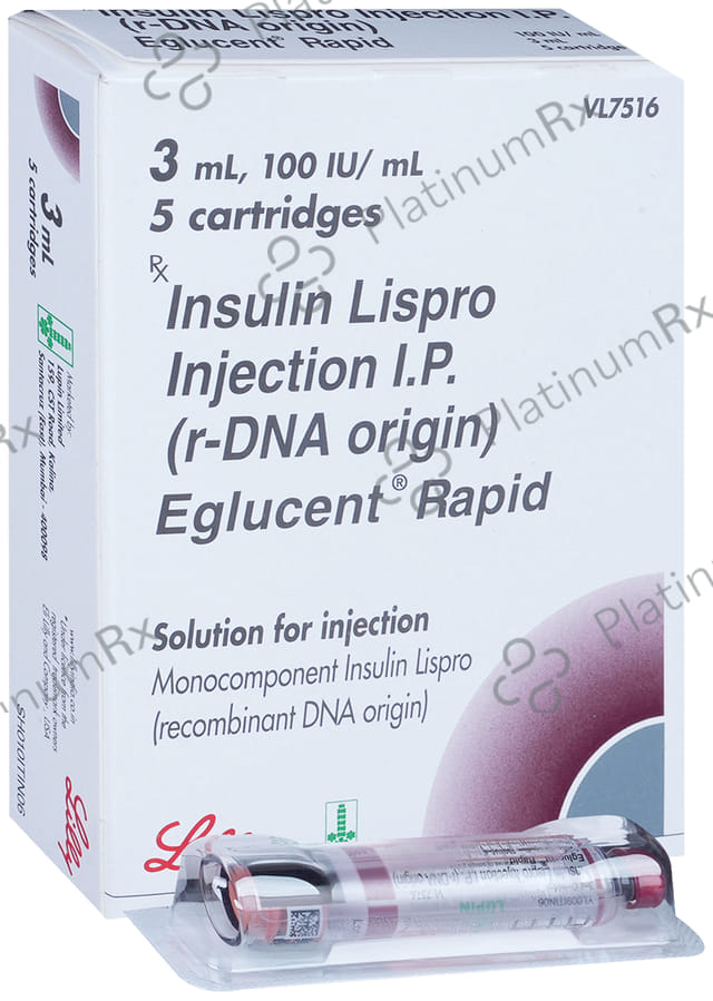 Eglucent Rapid (100 IU/ml) (1*3ml Cartridge / Injection))